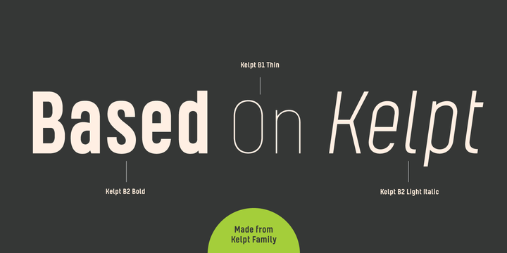 Przykład czcionki Kelpt Sans B1 Bold Italic